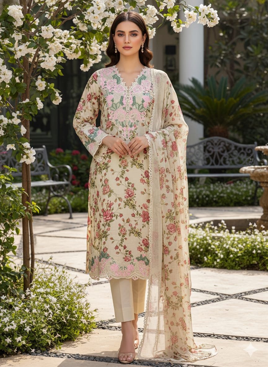 Luxury Embroidered Lawn Ready To Ship