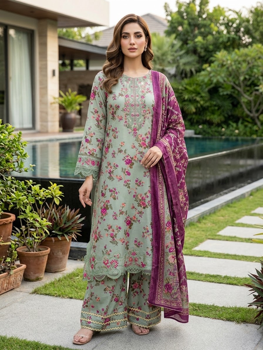 Bin Saeed Luxury Embroidered Lawn