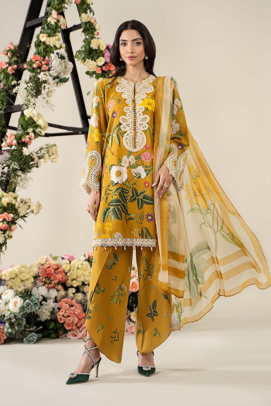 Maria. B. Embroidered Lawn Suit