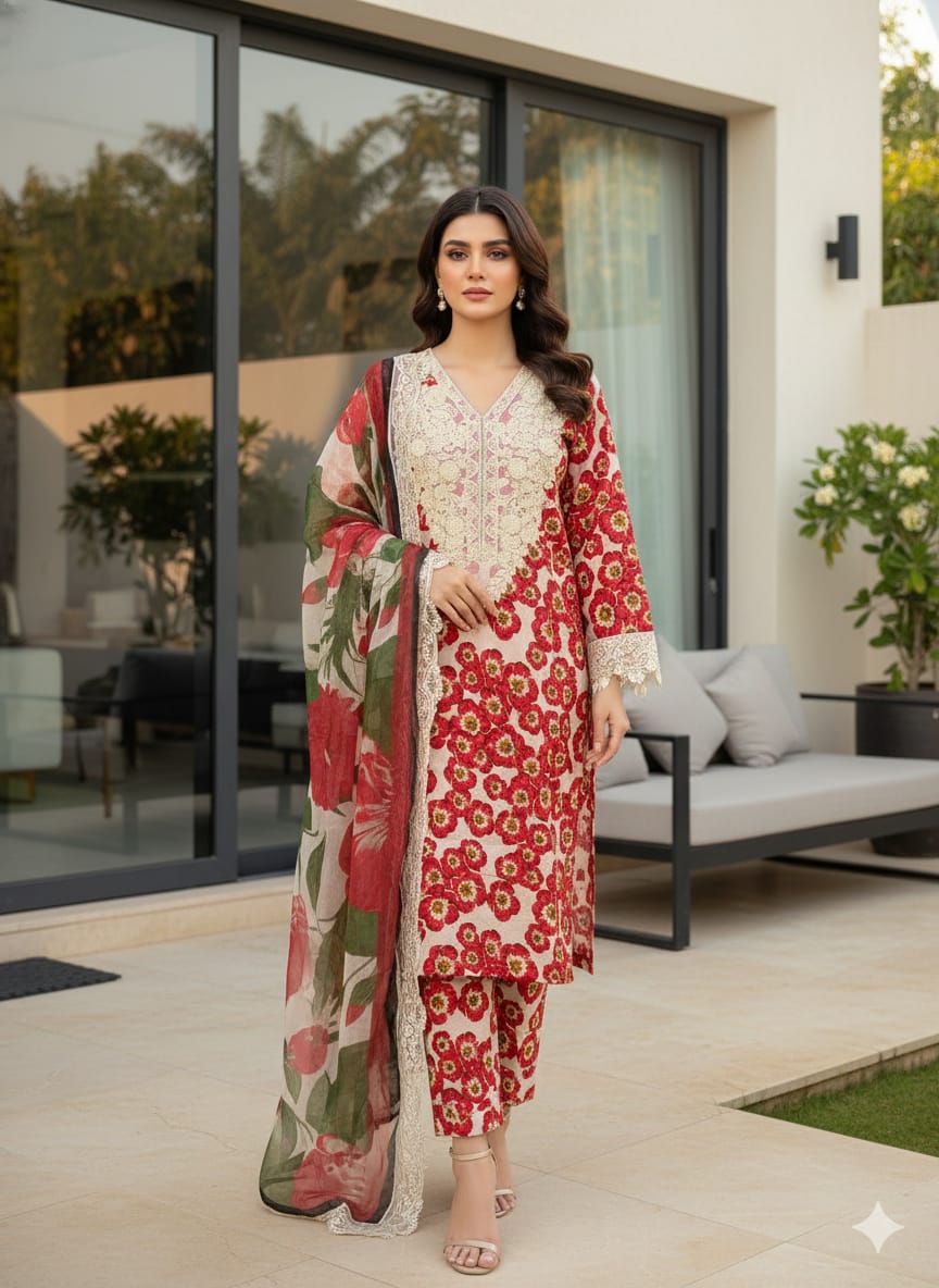 Luxury Embroidered Lawn Ready To Ship