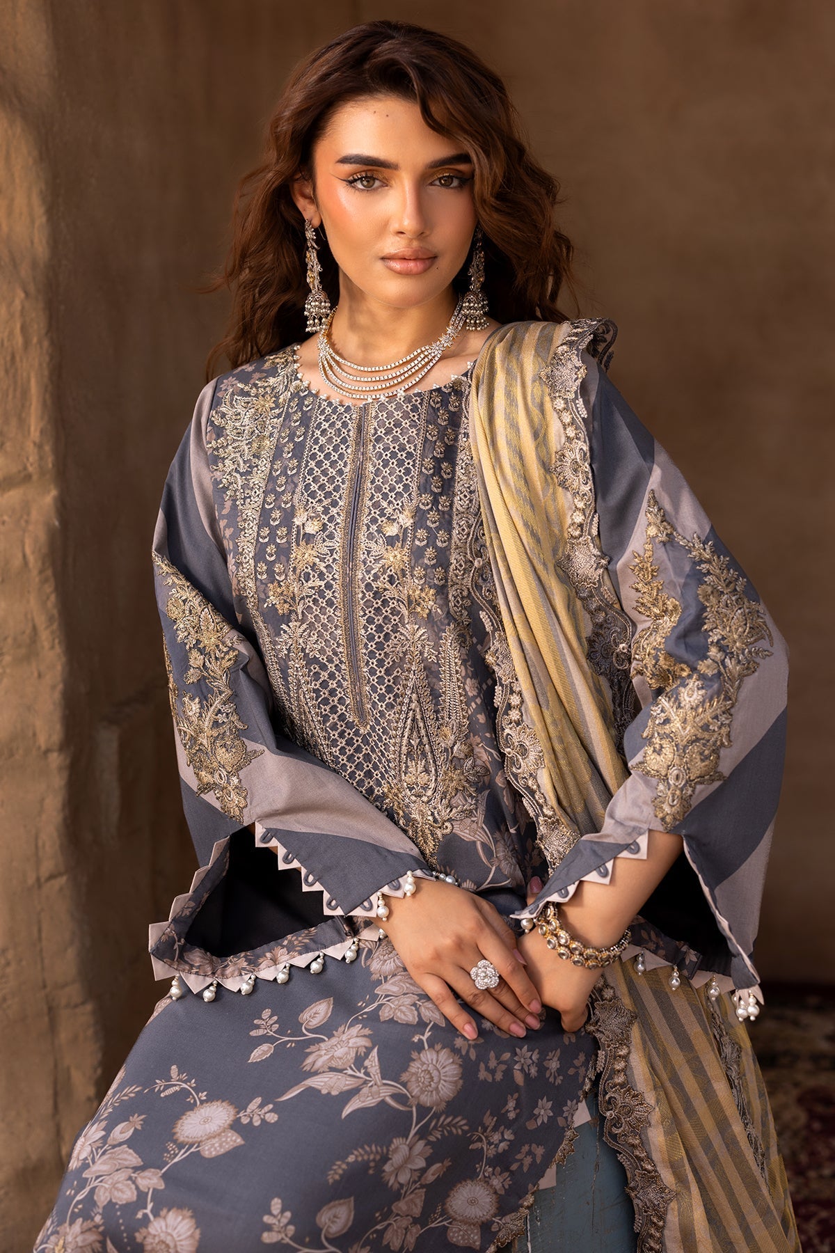 Charizma 3-PC Embroidered Lawn Suit