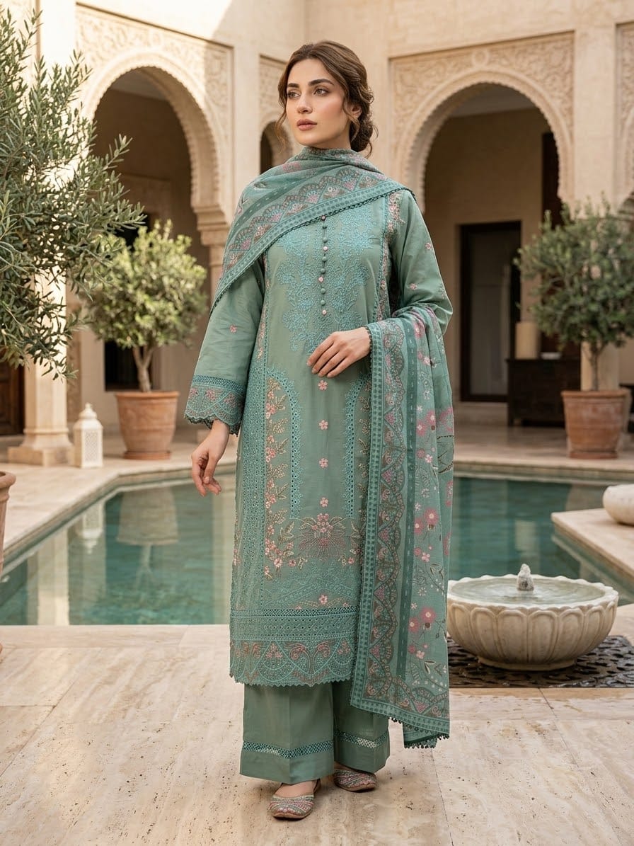 Munira Designers Embroidered Lawn