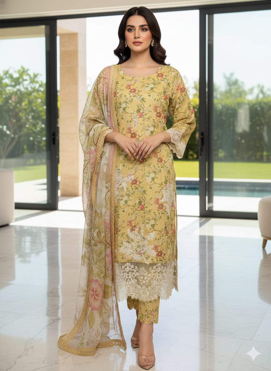 Luxury Embroidered Lawn Ready To Ship