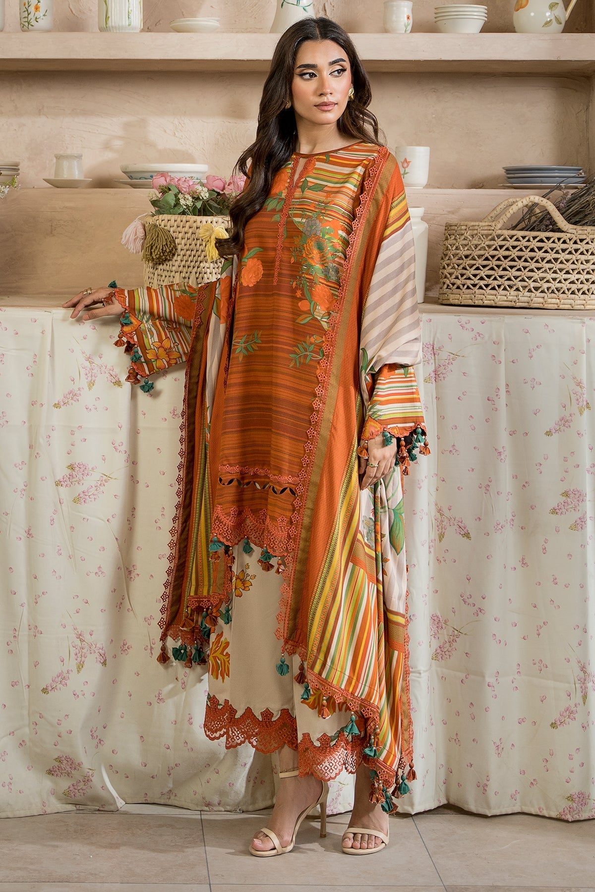 Charizma 3-PC Embroidered Lawn Suit