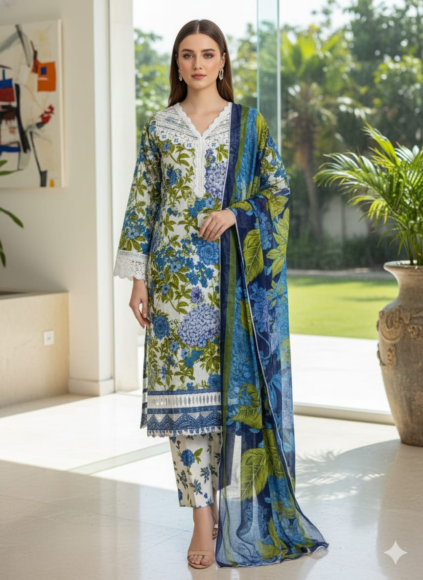Luxury Embroidered Lawn Ready To Ship