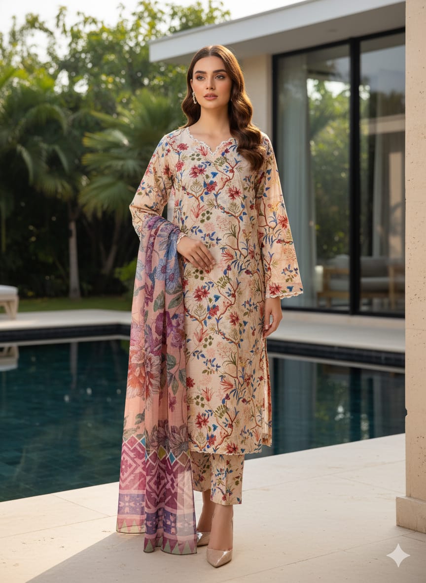 Luxury Embroidered Lawn Ready To Ship