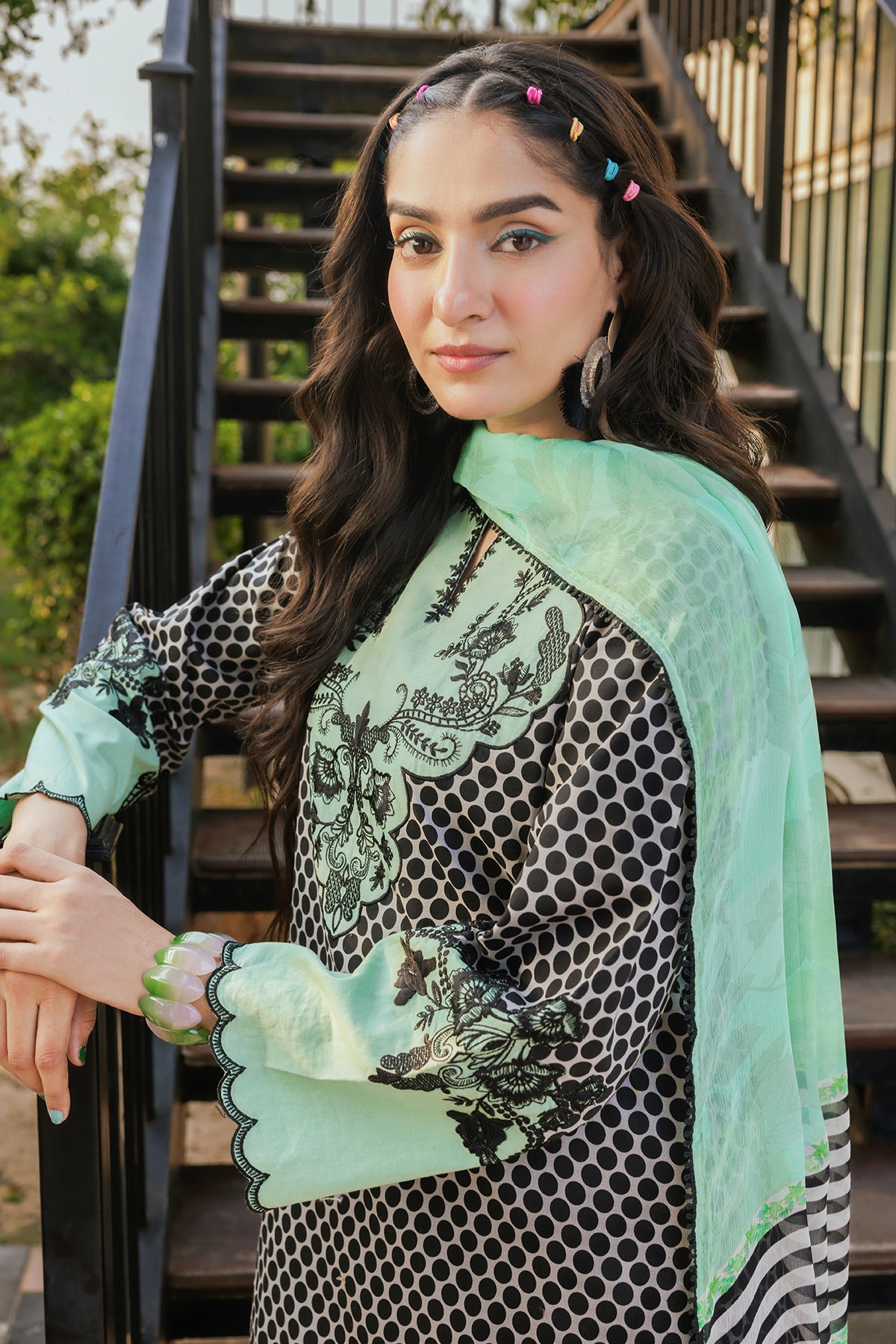 Charizma 3-PC Embroidered Lawn Suit