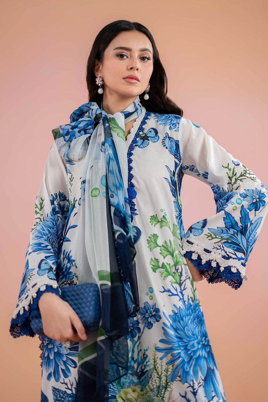 Maria. B. Embroidered Lawn Suit