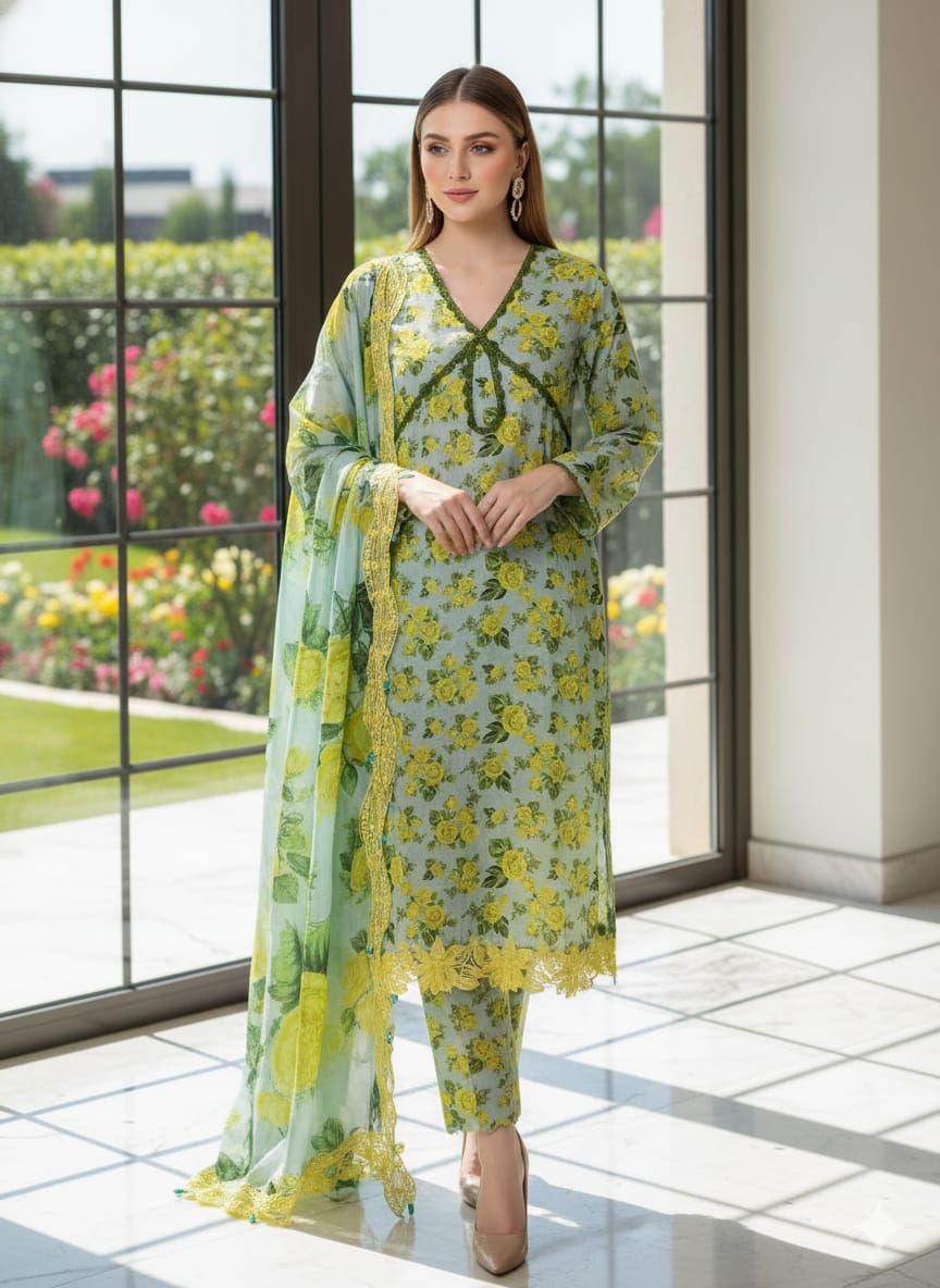 Luxury Embroidered Lawn Ready To Ship