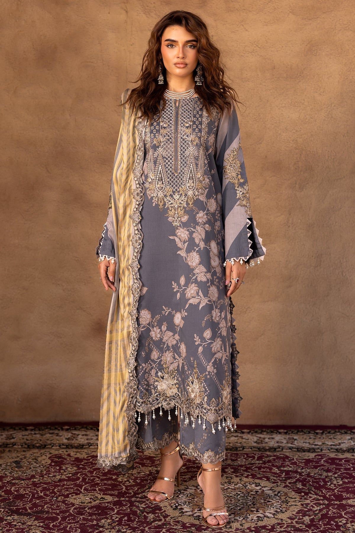Charizma 3-PC Embroidered Lawn Suit