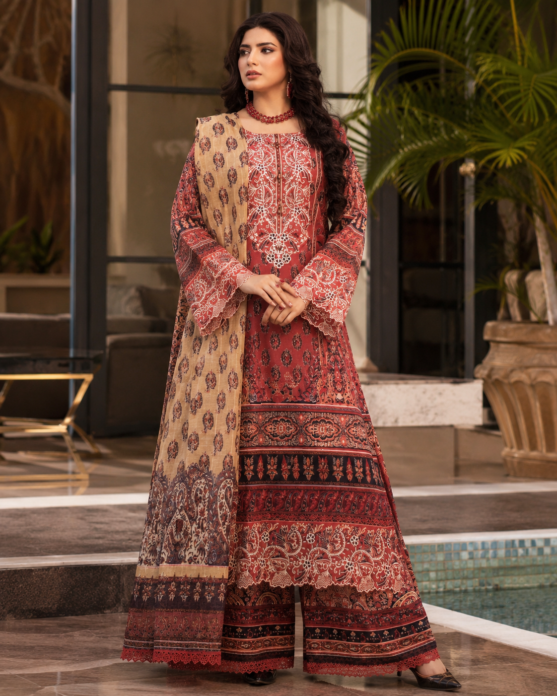 Munira Designers Embroidered Lawn
