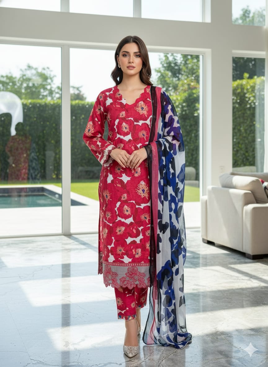 Luxury Embroidered Lawn Ready To Ship