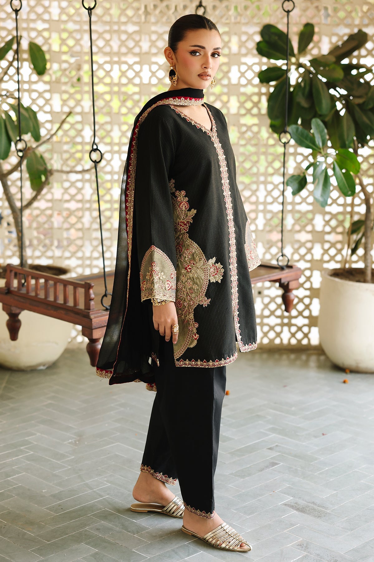 3-PC Embroidered Lawn Suit By Charizma