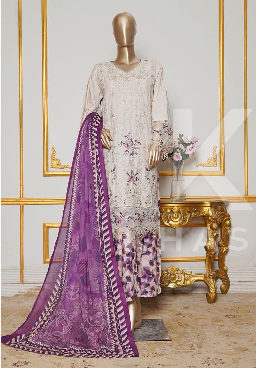 BIN SAEED EMBROIDERED LUXURY LAWN