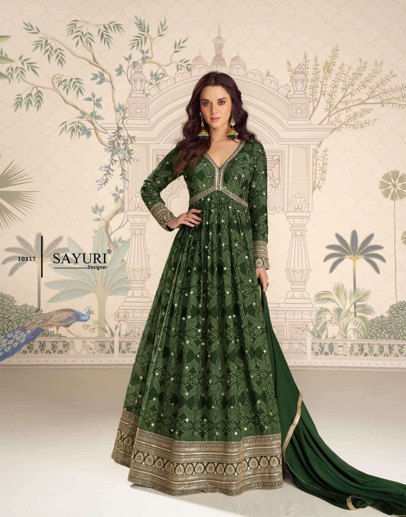Indian Premium Chinon Silk Gown