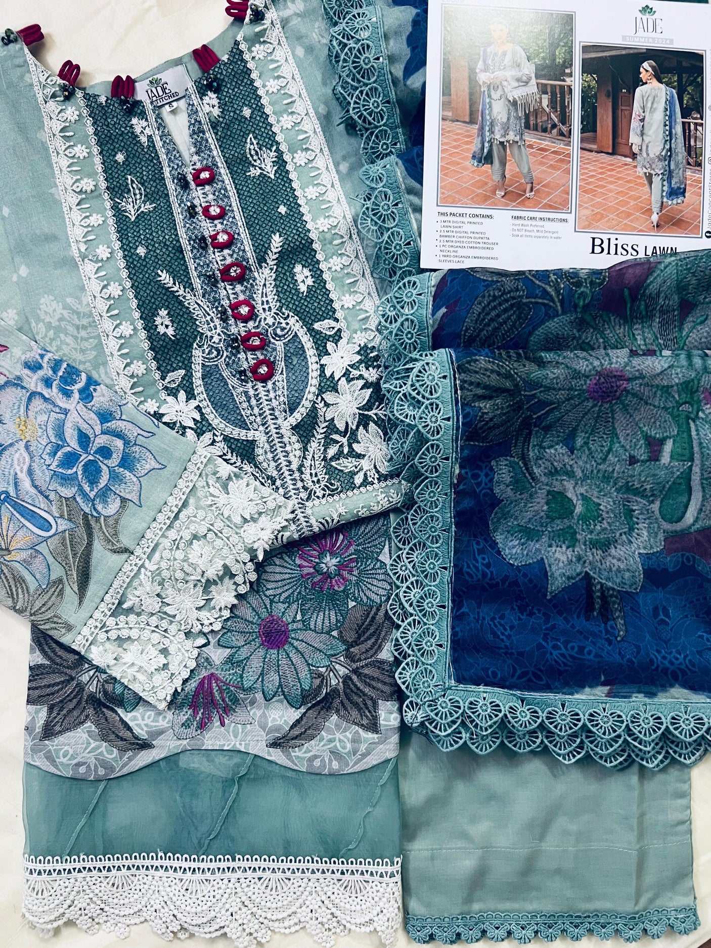 Jade Bliss Embroidery Lawn Collection