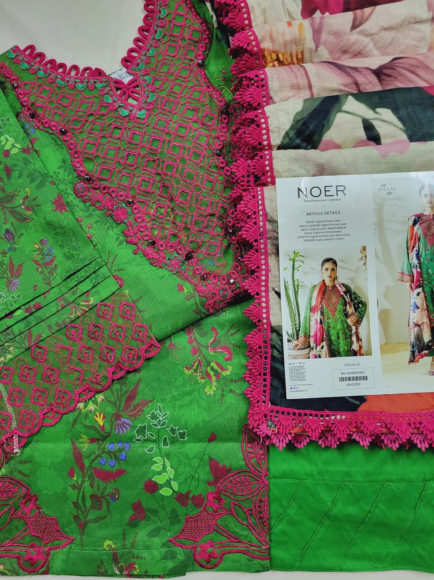 Noer by Gulljee Embroidery lawn