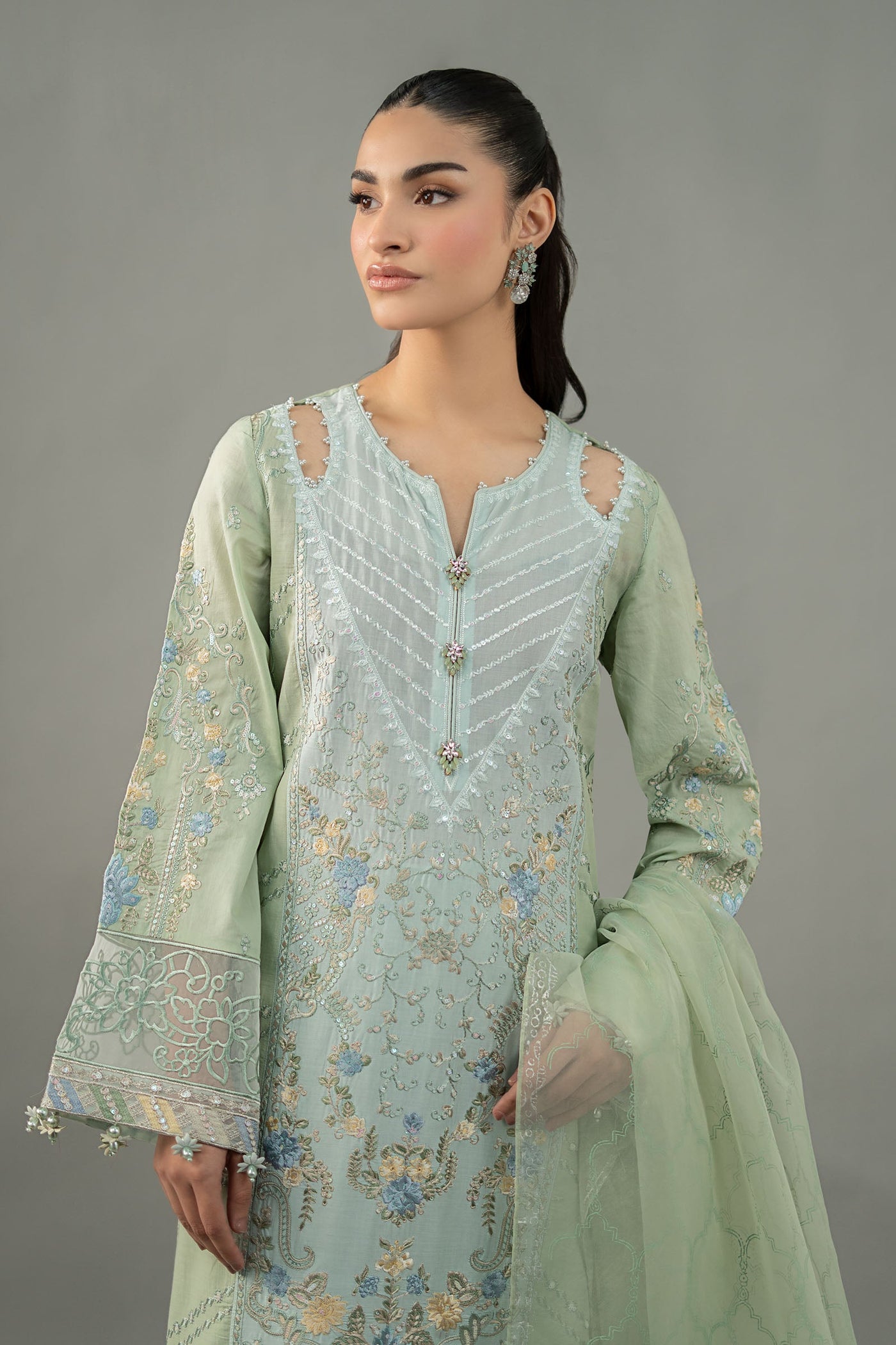 Maria B - Embroidered Jacquard Lawn Suit