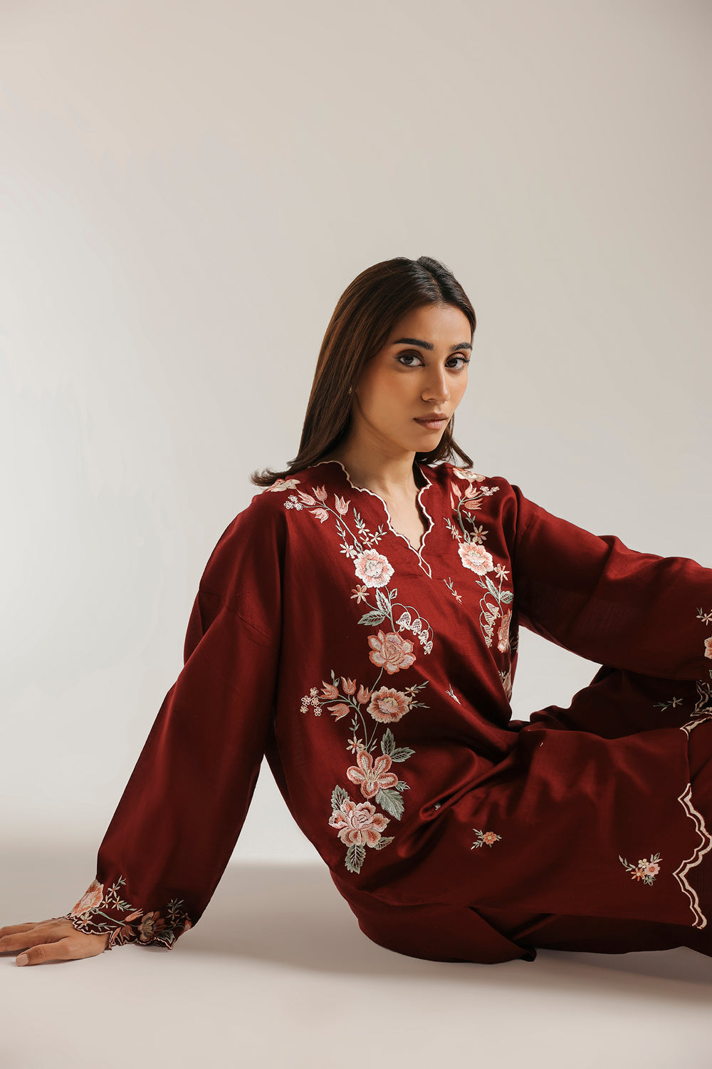 Ethnic Embroidered 2pc Suit