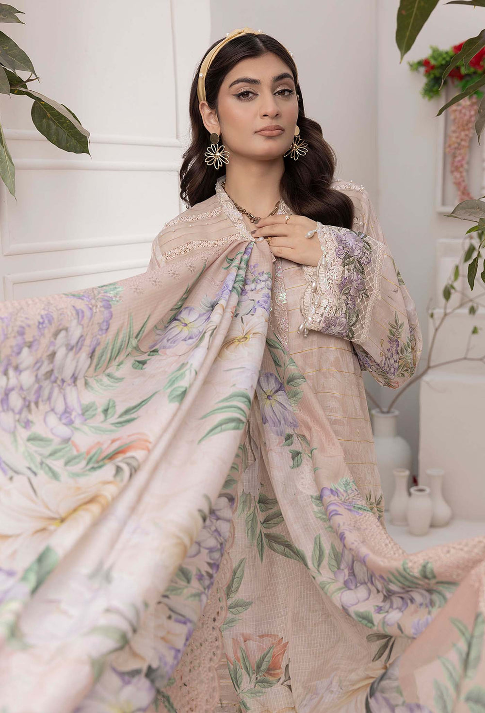 Adan's Libas Embroidered Lawn