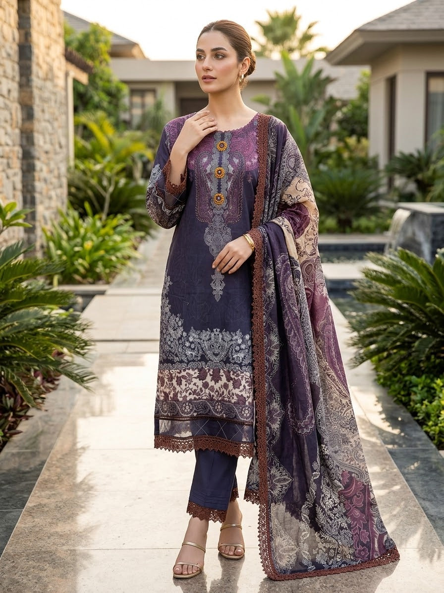 Jade Urbane Embroidered Lawn
