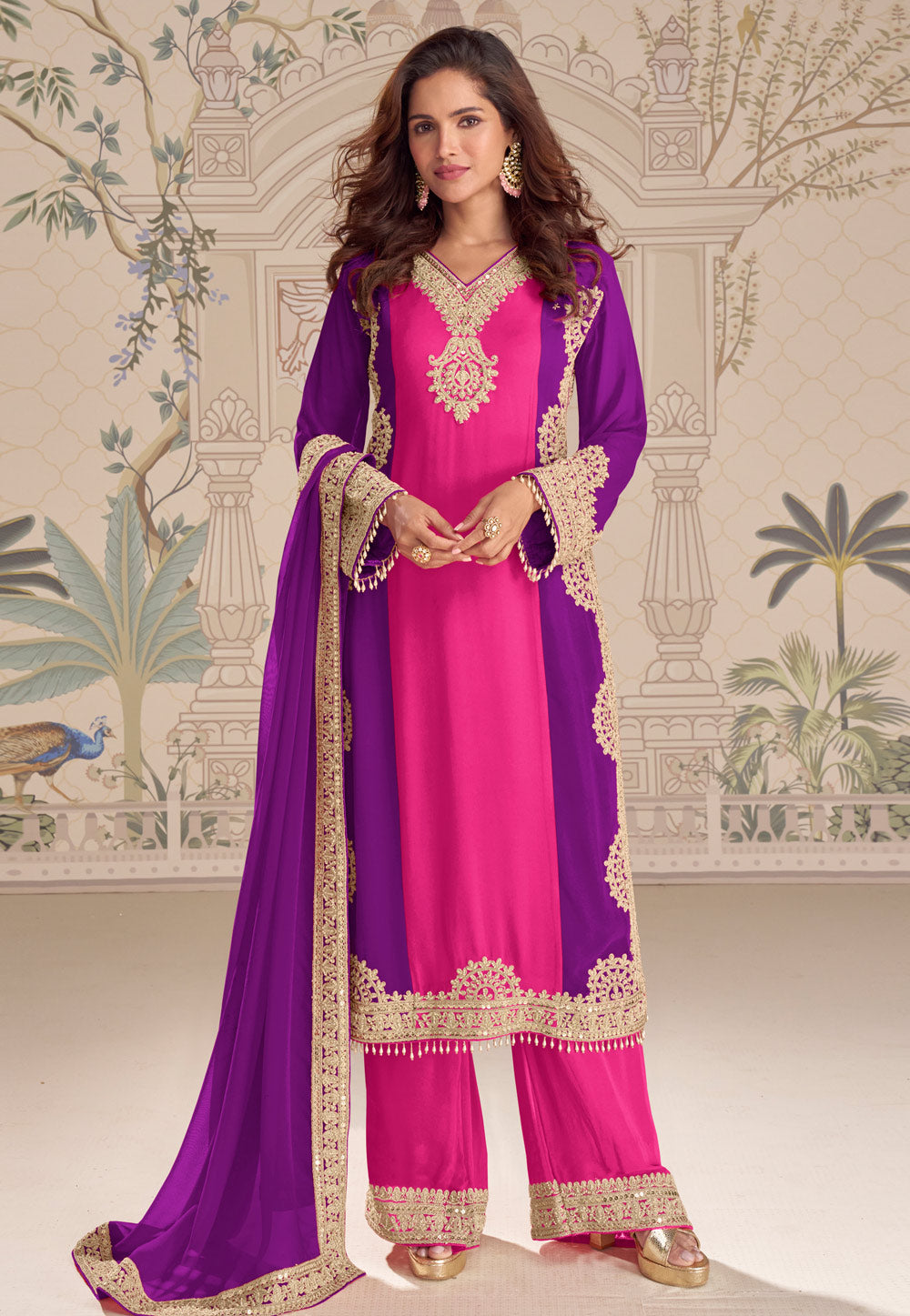 Purple Georgette Pakistani Suit By Sayuri
