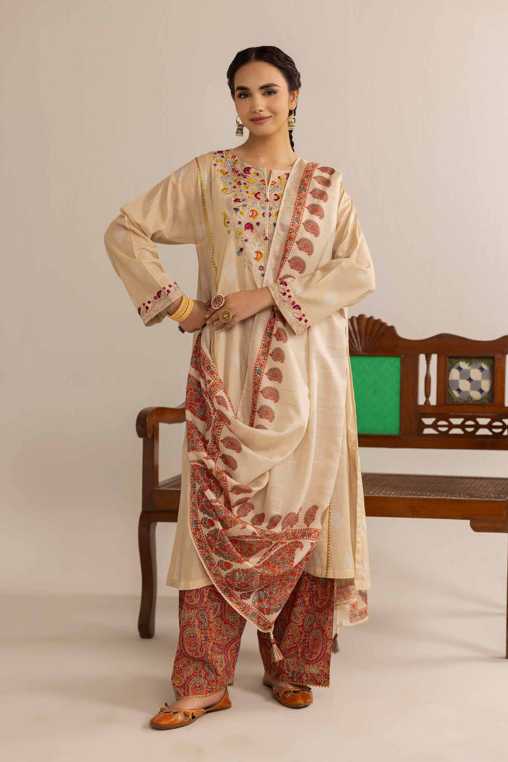 3 Piece Embroidered Suit by Nishat Linen