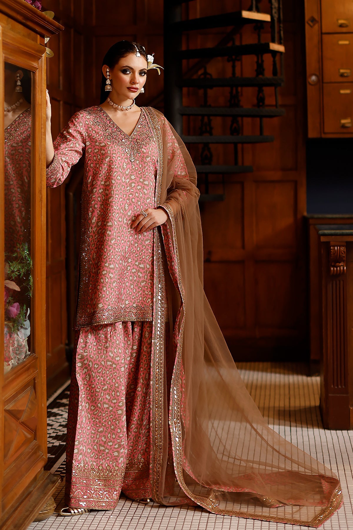 3-PC Embroidered Luxury Suit By Charizma