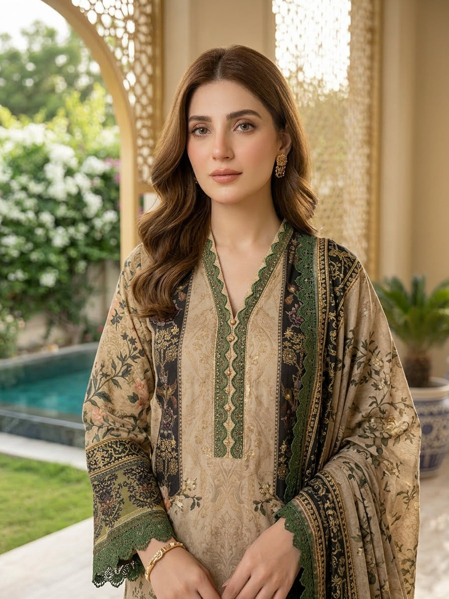 Firdous Luxury Embroidered Lawn 1