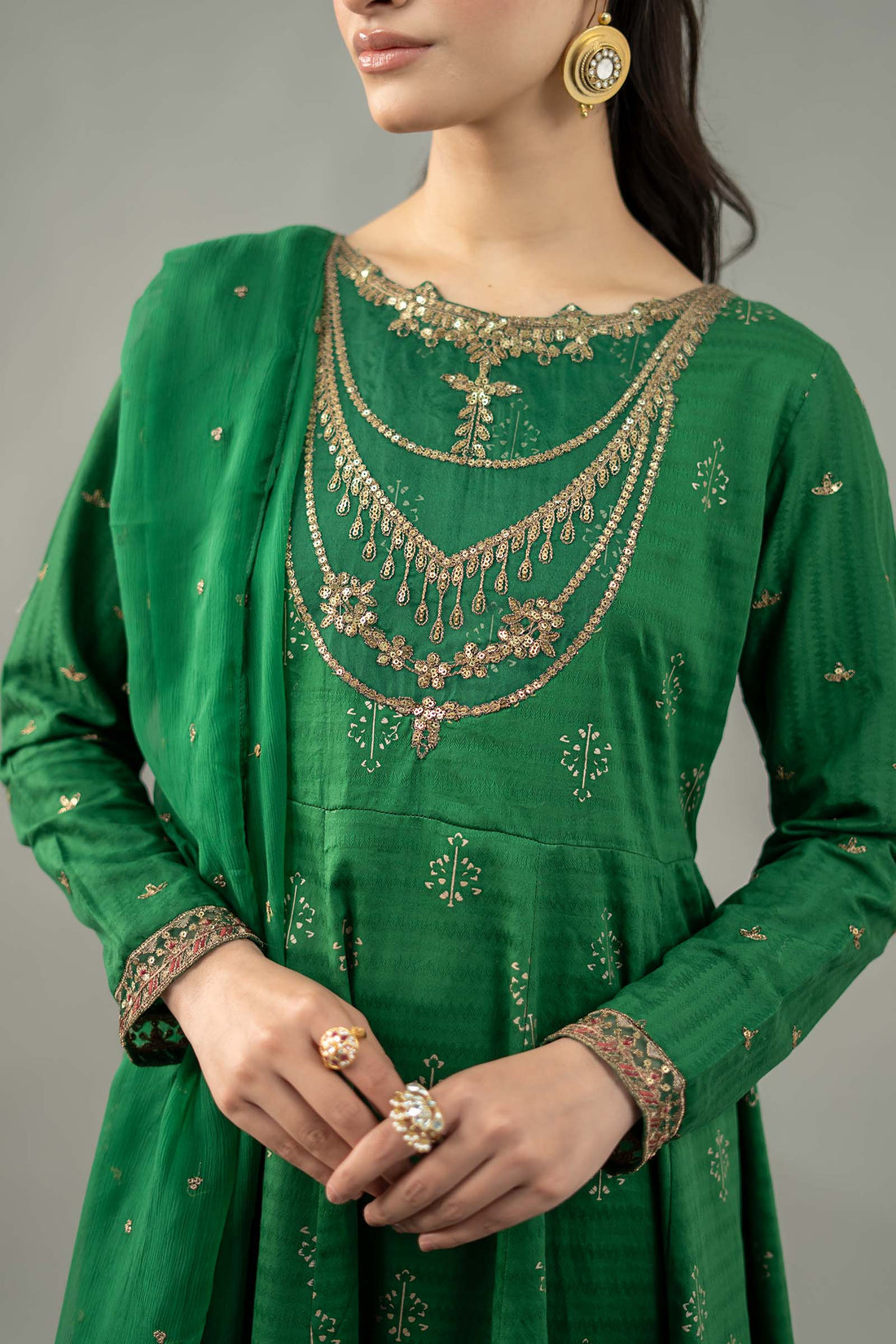 Maria. B. Embroidered Luxury Suit