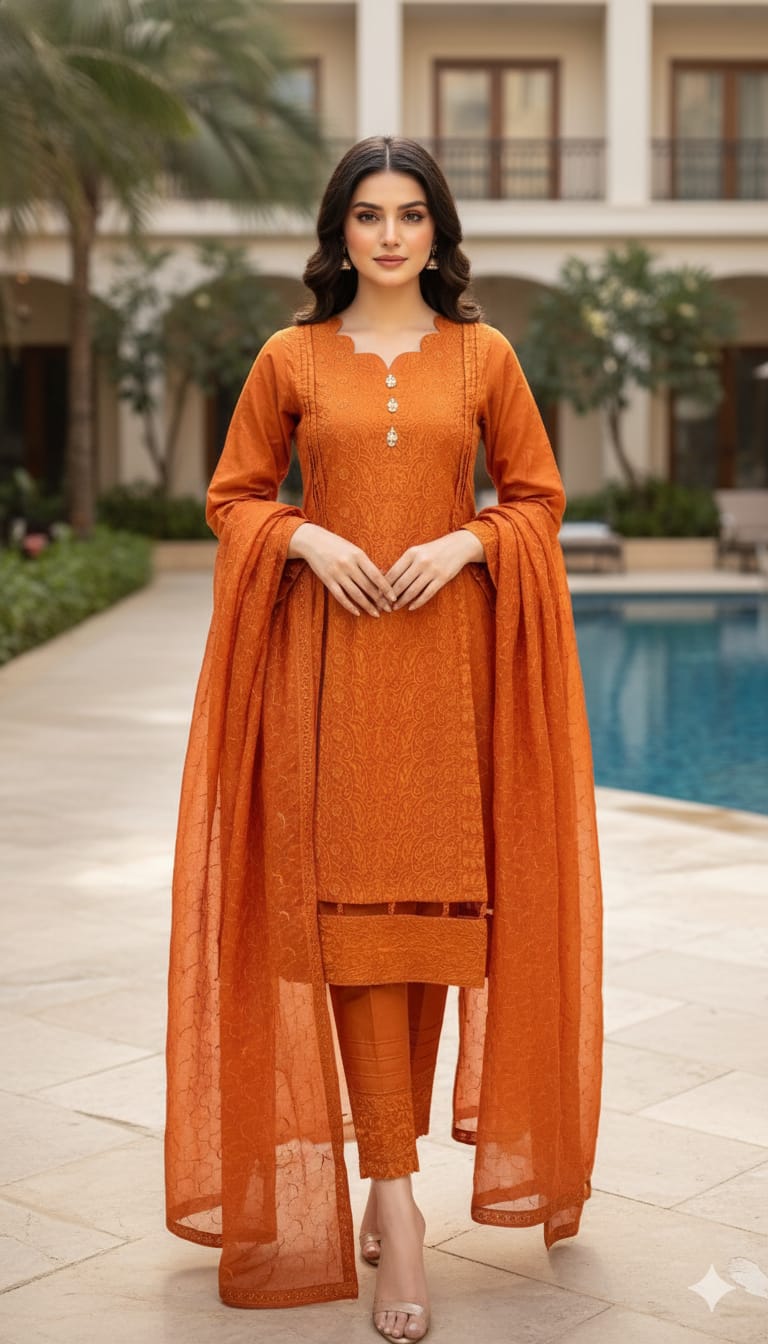 Pakistani Embroidered Luxury Lawn ready to ship