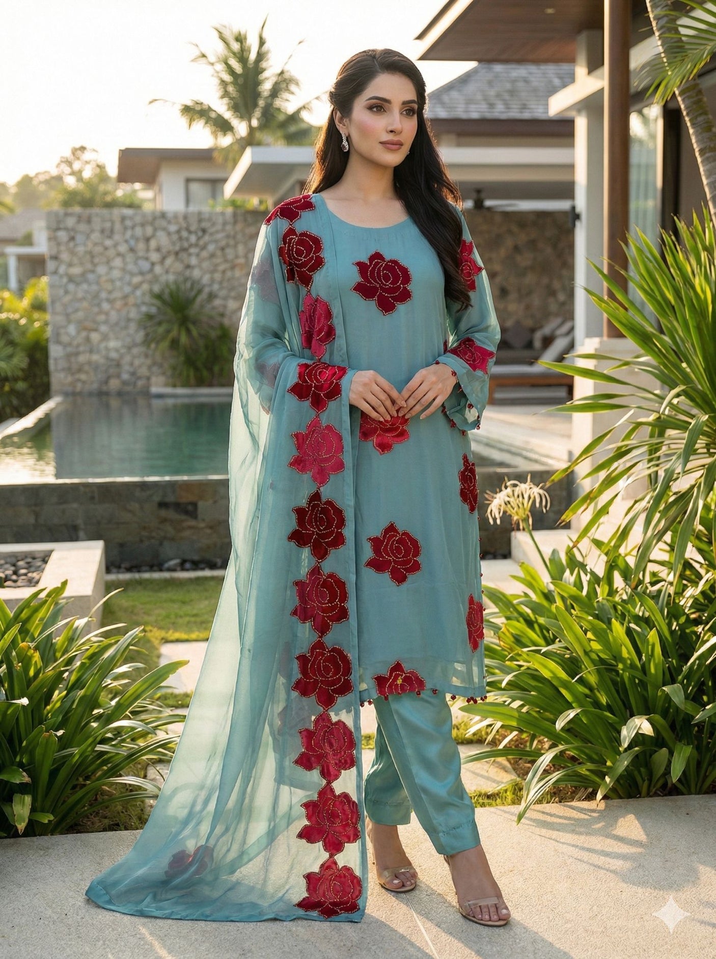 Luxury Embroidered Party wear Ready To Ship