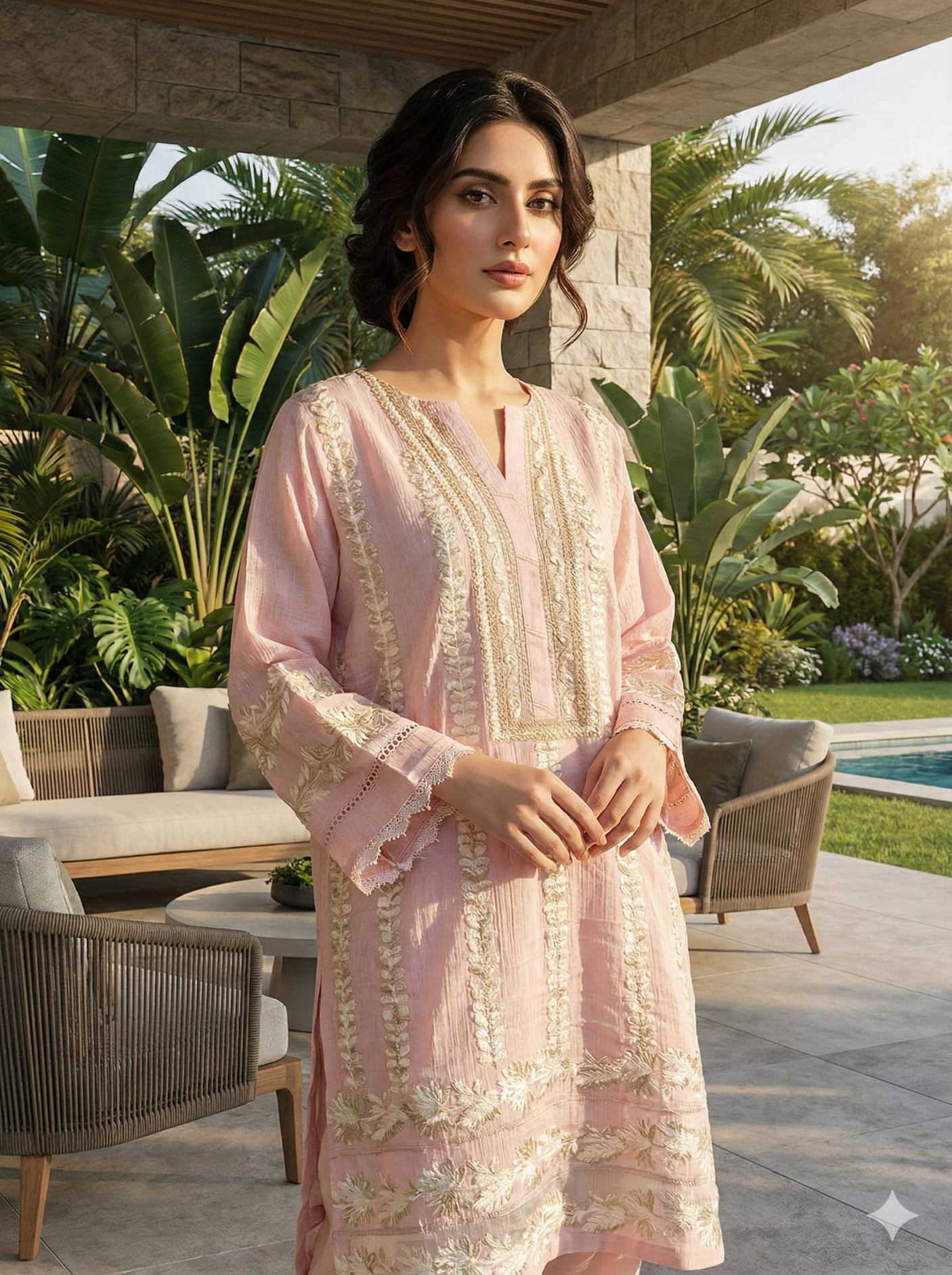 1 Pc embroidered shirt