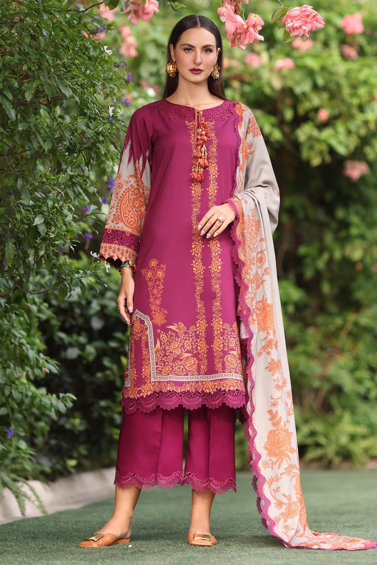 Charizma 3-PC Embroidered Lawn Suit