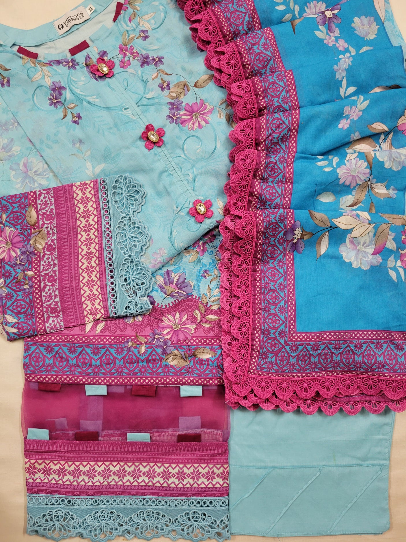 Firdous Resham Luxury Lawn Collection