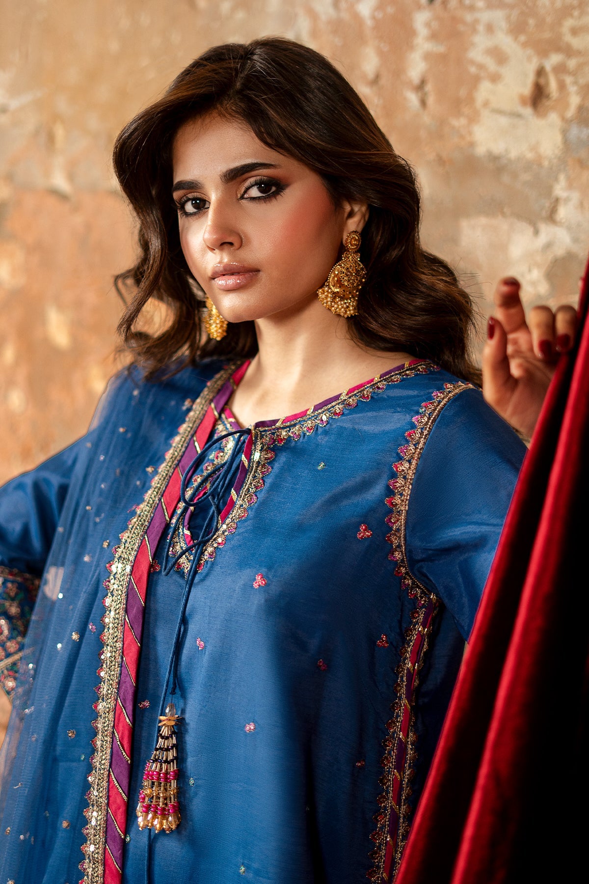 3-PC Embroidered Suit by Charizma