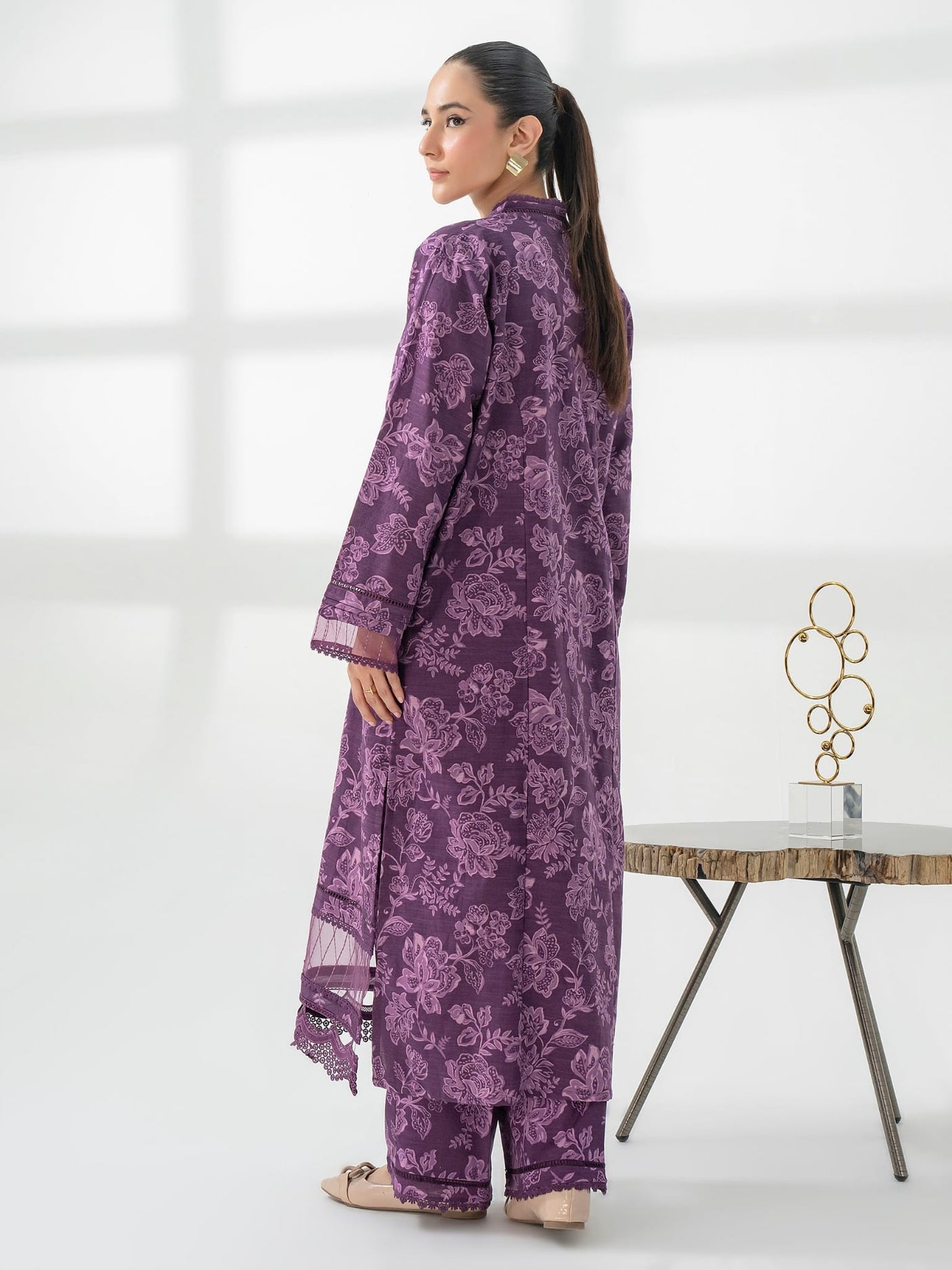 2 Piece Khaddar Suit-Embroidered by limelight