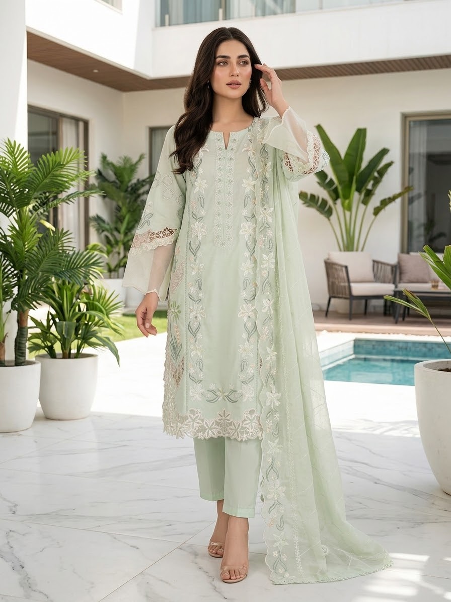Bin Saeed Embroidered Luxury Lawn