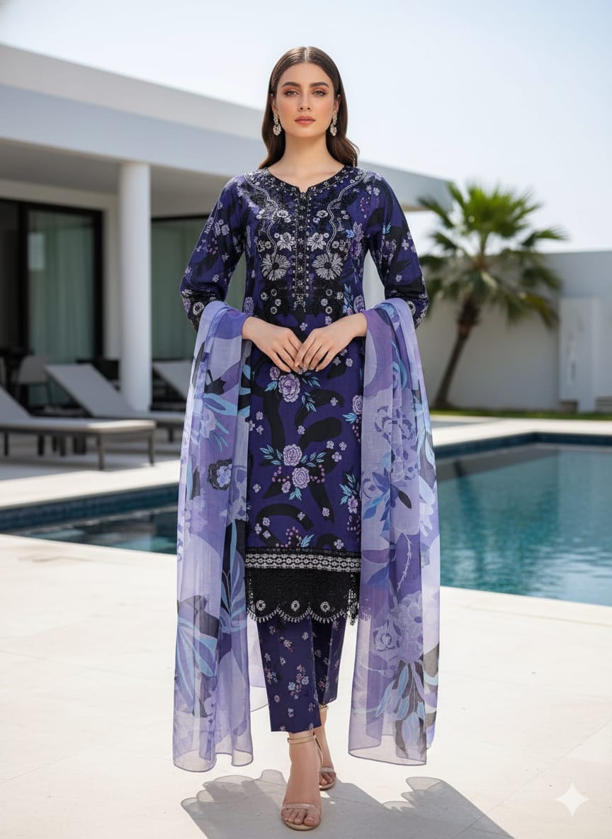Luxury Embroidered Lawn Ready To Ship