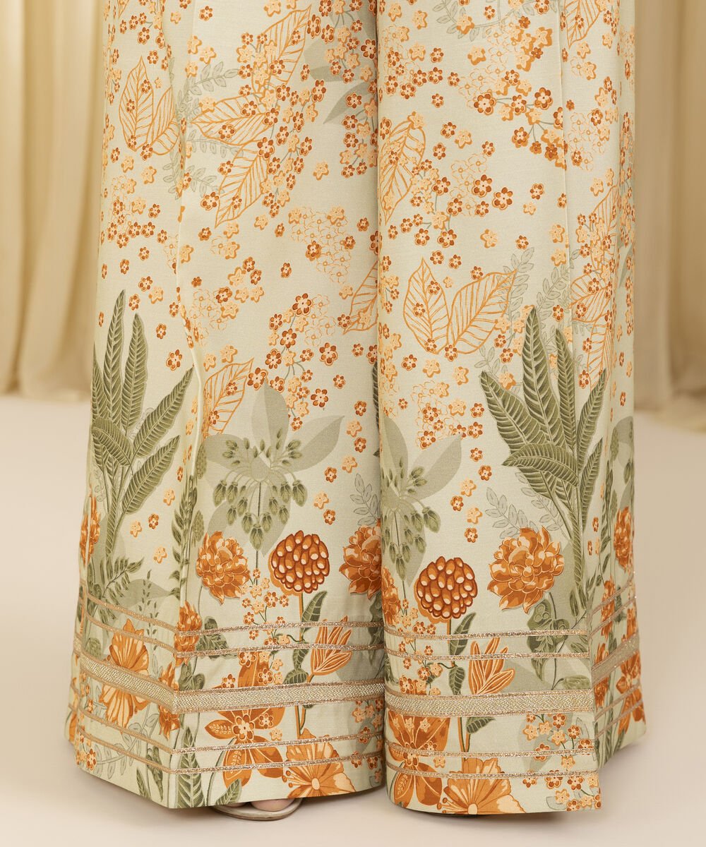 Sapphire Embroidered Organza Suit