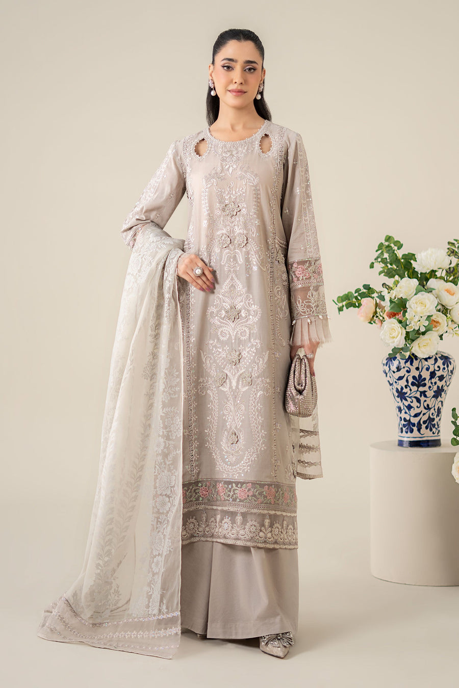 Maria. B. Embroidered Lawn Suit
