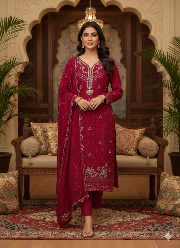 2pc Embroidered Kurti Collection Ready To Ship