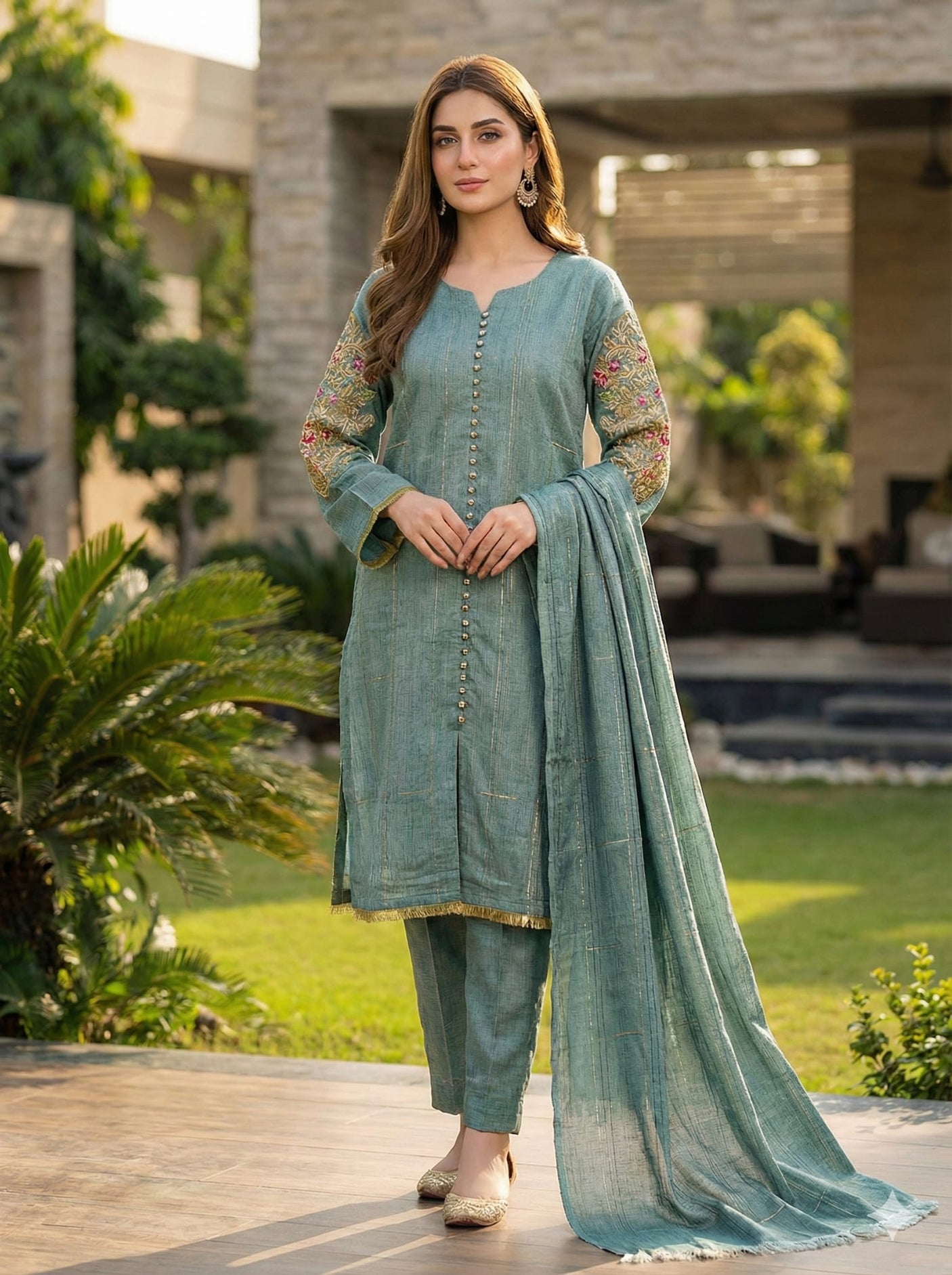 3 Pc Winter embroidered collection