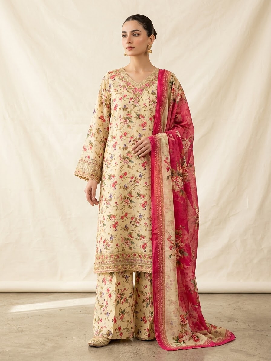 Bin Saeed Luxury Embroidered Lawn