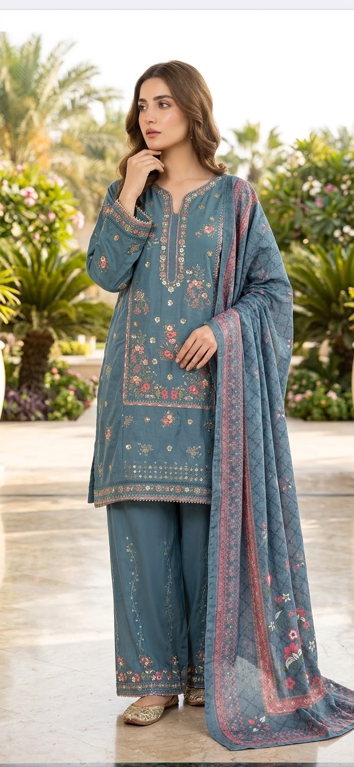 Bin Saeed Luxury Embroidered Lawn