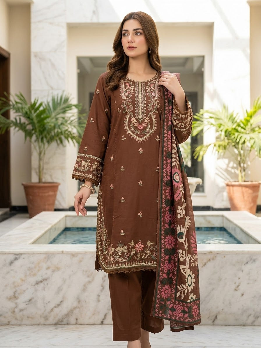 Luxury Embroidered lawn Ready To Ship