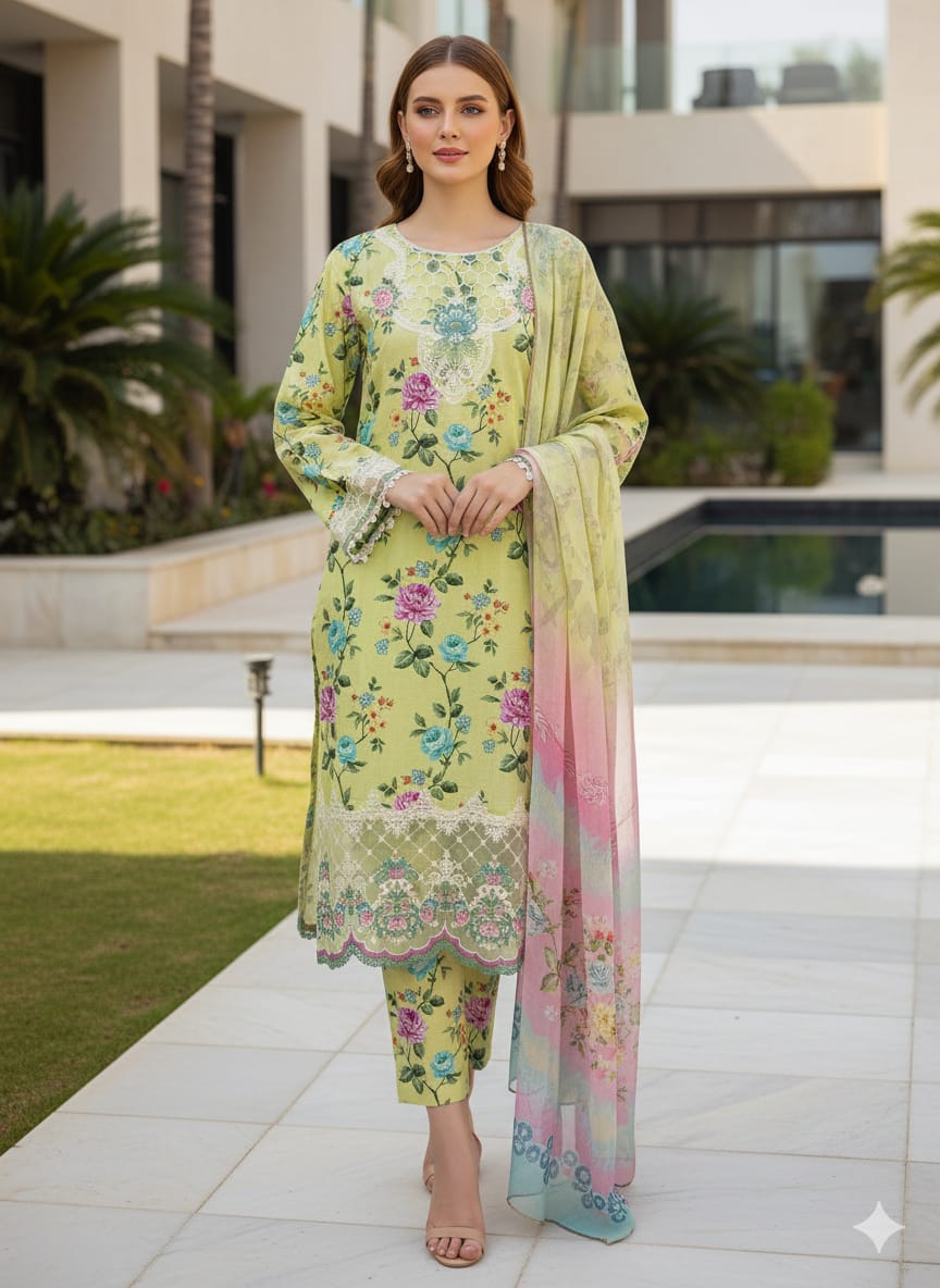 Luxury Embroidered Lawn Ready To Ship