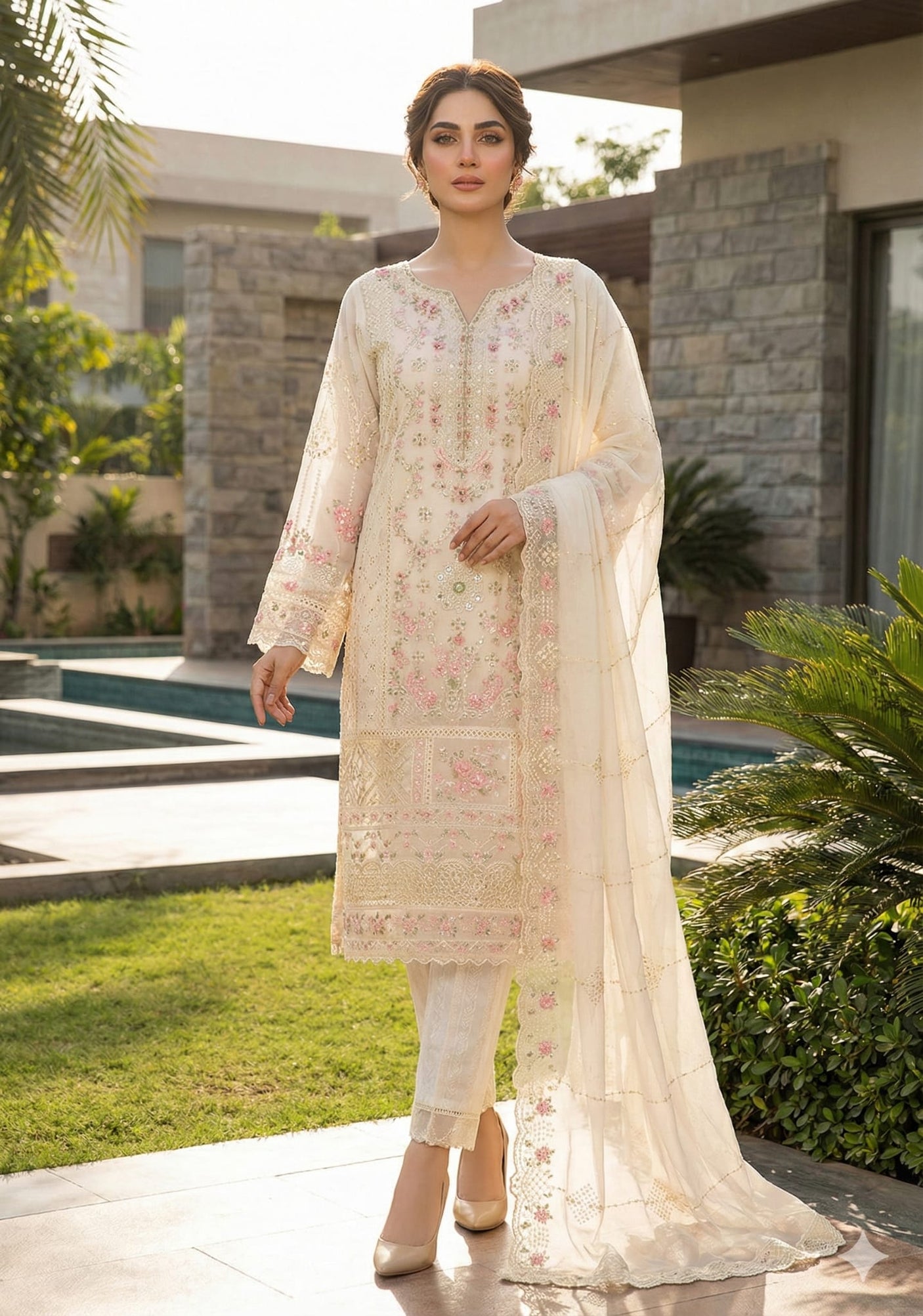 Bin Saeed Embroidered Suit