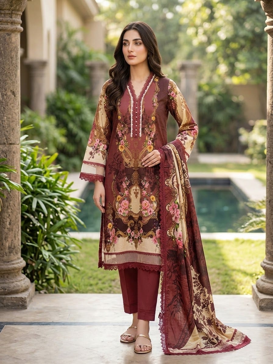 Jade Urbane Embroidered Lawn