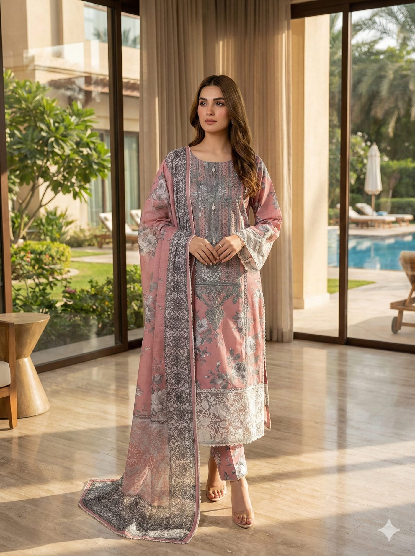 Luxury Embroidered Lawn Ready To Ship